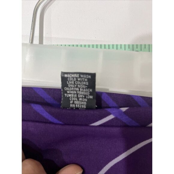 Express Womens Geometric Print Midi Skirt Size L Low Rise Y2K Psychedelic Retro - Picture 5 of 7